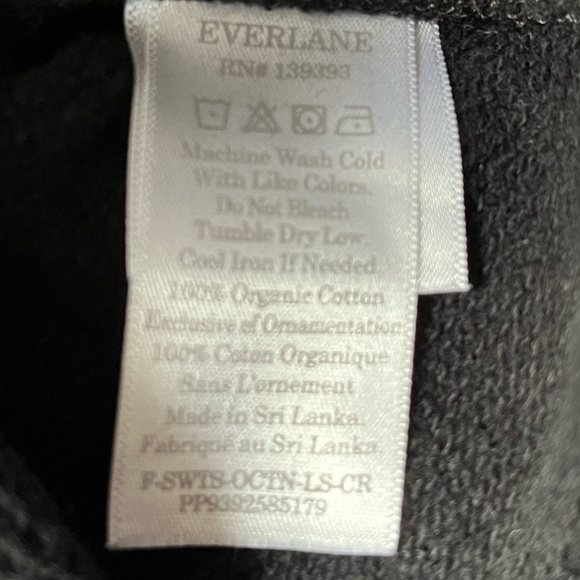 Everlane The Track Oversized Crew Sweatshirt Black Size Small Medium XLarge - Picture 4 of 7